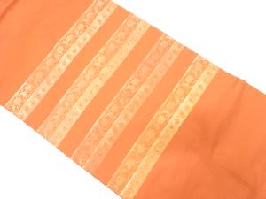 横段に唐花模様織り出し　名古屋帯